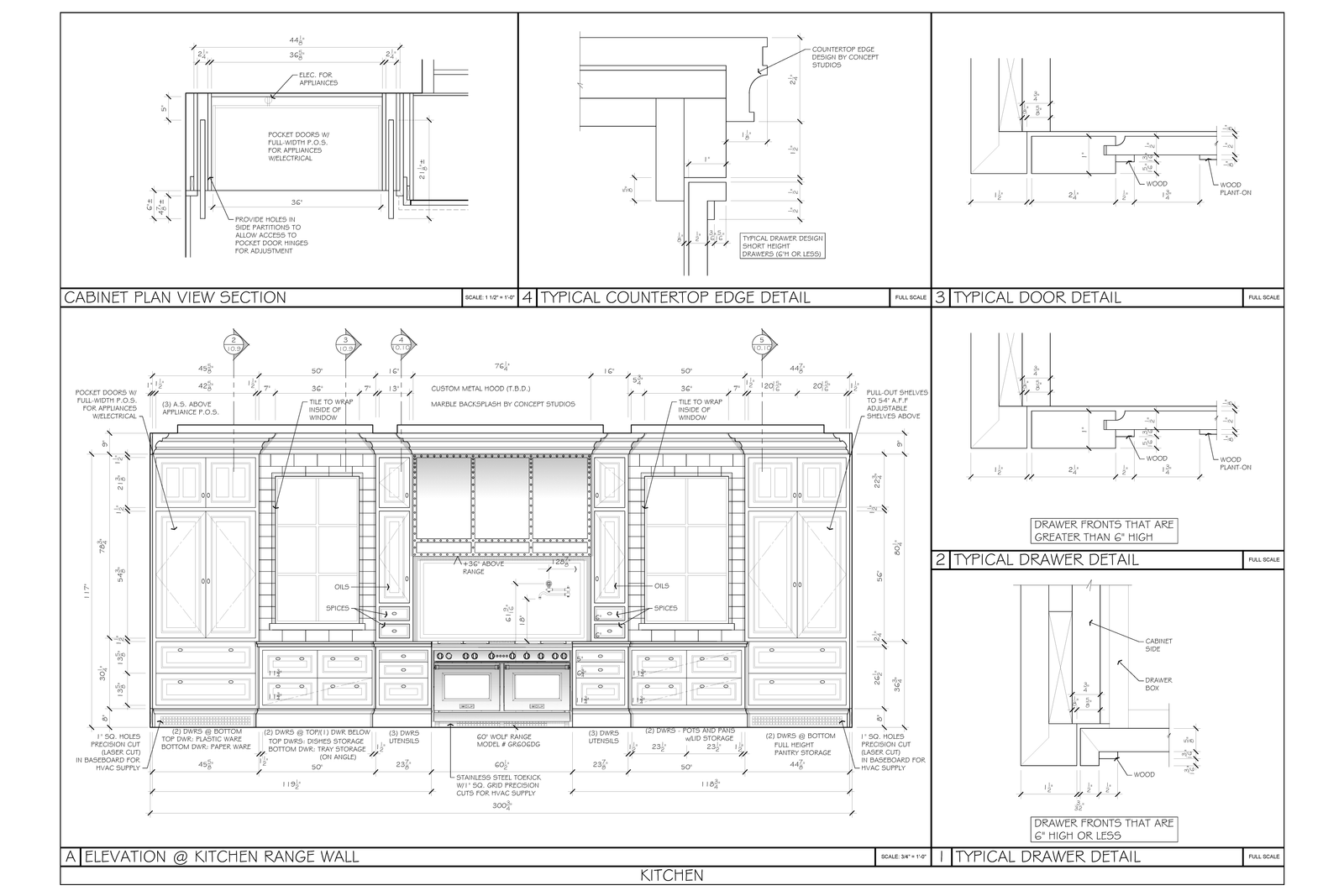Sample millwork drawing